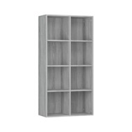 Bibliothèque/Buffet Sonoma gris 66x30x130 cm Bois d'ingénierie