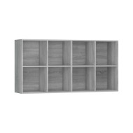 Bibliothèque/Buffet Sonoma gris 66x30x130 cm Bois d'ingénierie