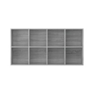Bibliothèque/Buffet Sonoma gris 66x30x130 cm Bois d'ingénierie
