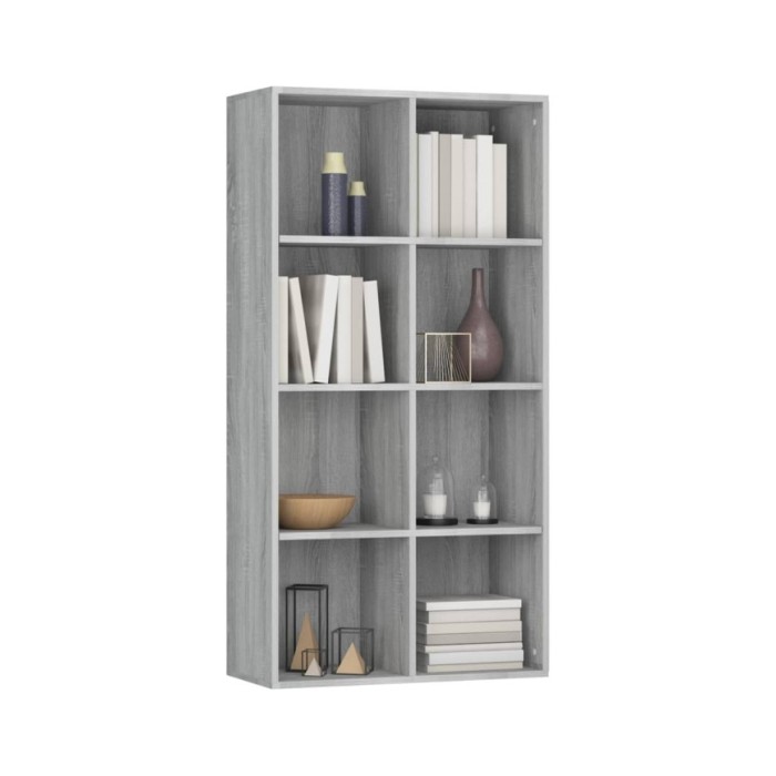 Bibliothèque/Buffet Sonoma gris 66x30x130 cm Bois d'ingénierie
