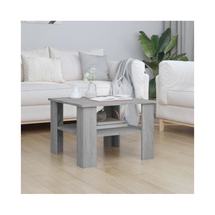  Table basse Sonoma gris 60x60x42 cm Bois d'ingénierie	