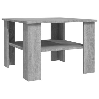  Table basse Sonoma gris 60x60x42 cm Bois d'ingénierie	