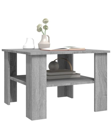  Table basse Sonoma gris 60x60x42 cm Bois d'ingénierie	