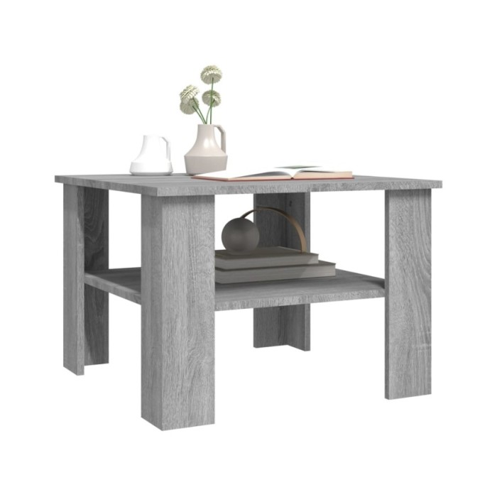  Table basse Sonoma gris 60x60x42 cm Bois d'ingénierie	