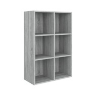 Bibliothèque/Buffet Sonoma gris 66x30x98 cm Bois d'ingénierie