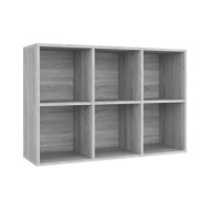 Bibliothèque/Buffet Sonoma gris 66x30x98 cm Bois d'ingénierie