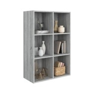 Bibliothèque/Buffet Sonoma gris 66x30x98 cm Bois d'ingénierie