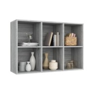 Bibliothèque/Buffet Sonoma gris 66x30x98 cm Bois d'ingénierie