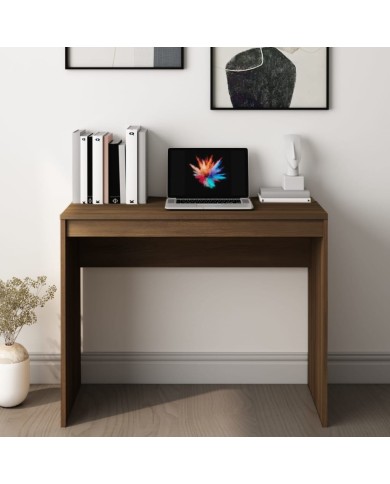 Bureau Chêne marron 90x40x72 cm Bois d'ingénierie