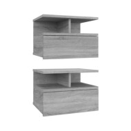 Tables de chevet flottantes 2 pcs Sonoma gris 40x31x27 cm