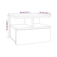 Tables de chevet flottantes 2 pcs Sonoma gris 40x31x27 cm