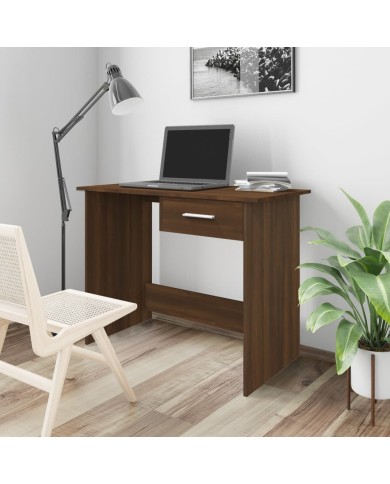 Bureau Chêne marron 100x50x76 cm Bois d'ingénierie