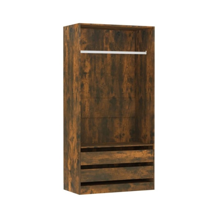 Garde-robe Chêne fumé 100x50x200 cm Bois d'ingénierie