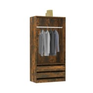 Garde-robe Chêne fumé 100x50x200 cm Bois d'ingénierie