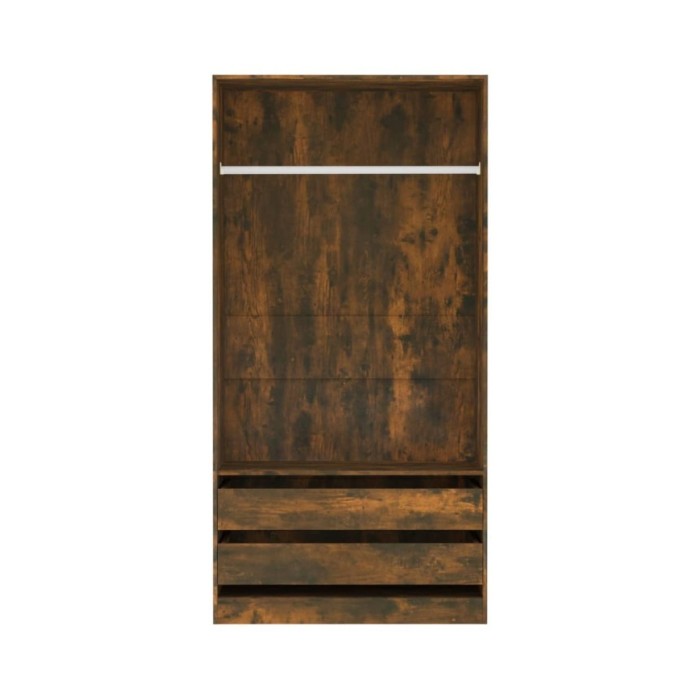 Garde-robe Chêne fumé 100x50x200 cm Bois d'ingénierie