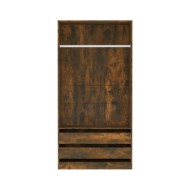 Garde-robe Chêne fumé 100x50x200 cm Bois d'ingénierie