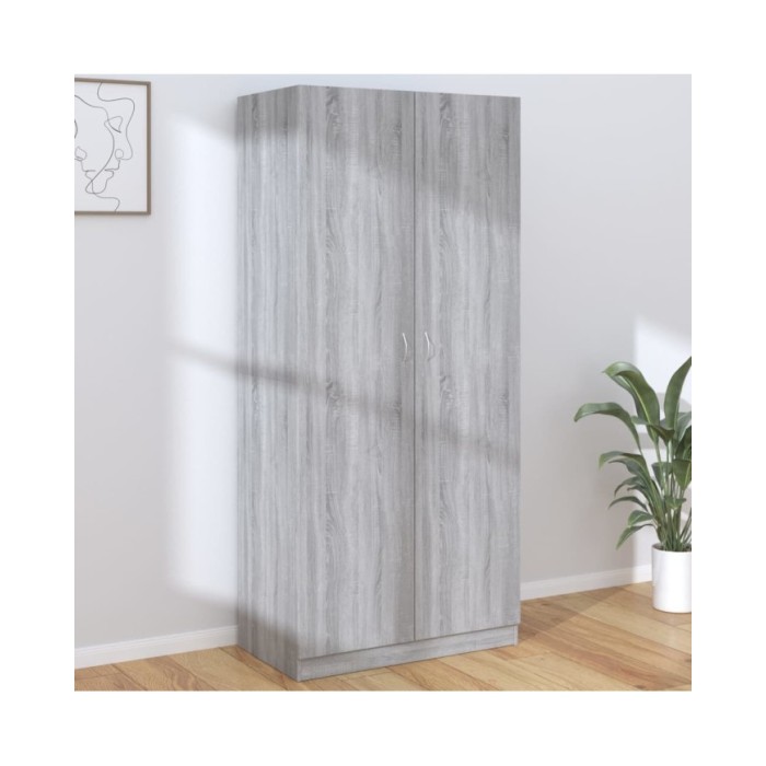 Garde-robe Sonoma gris 90x52x200 cm Bois d'ingénierie