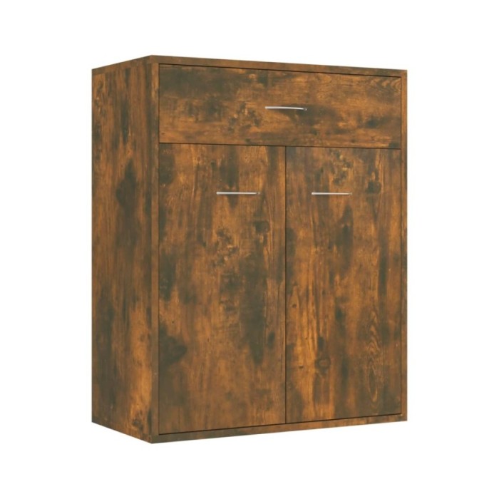  Buffet Chêne fumé 60x30x75 cm Bois d'ingénierie	