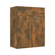  Buffet Chêne fumé 60x30x75 cm Bois d'ingénierie	