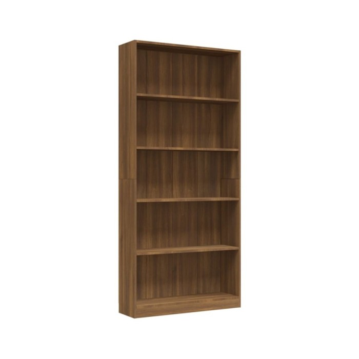 Bibliothèque 5 niveaux Chêne marron 80x24x175cm Bois ingénierie