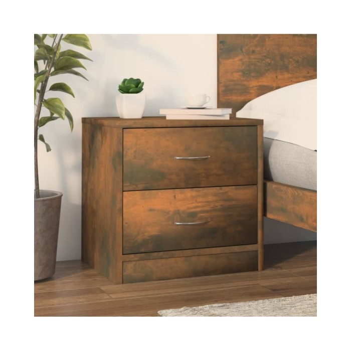 Table de chevet Chêne fumé 40x30x40 cm Bois d'ingénierie