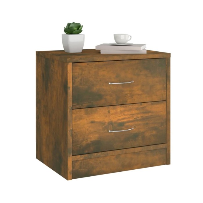 Table de chevet Chêne fumé 40x30x40 cm Bois d'ingénierie