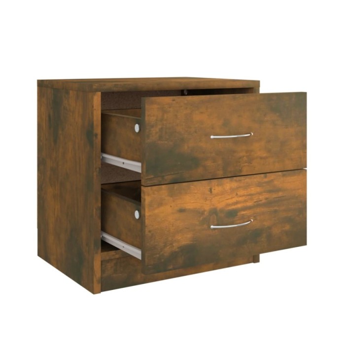 Table de chevet Chêne fumé 40x30x40 cm Bois d'ingénierie