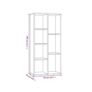 Armoire à livres Sonoma gris 50x25x106 cm