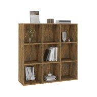 Armoire à livres Chêne fumé 98x30x98 cm