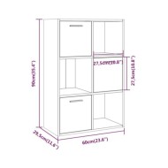 Armoire de rangement Chêne marron 60x29,5x90 cm