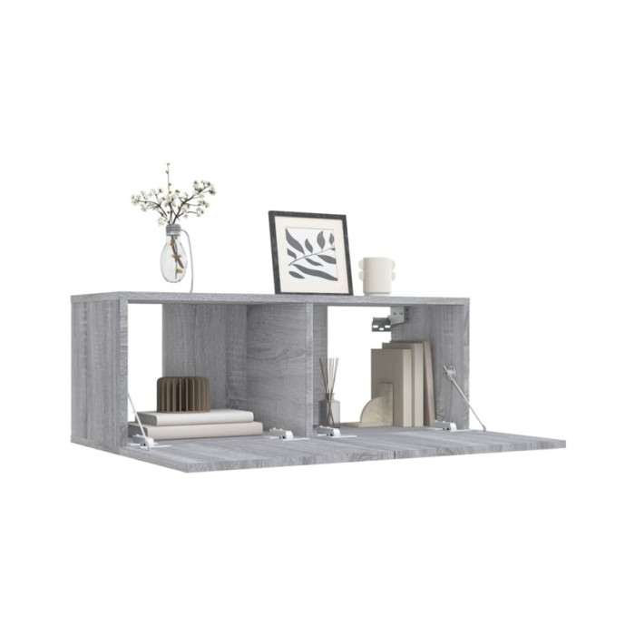 Meuble TV Sonoma gris 80x30x30 cm Bois d'ingénierie