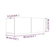 Meuble TV Sonoma gris 80x30x30 cm Bois d'ingénierie