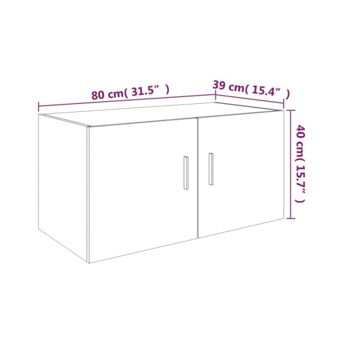 Armoire murale Chêne marron 80x39x40 cm Bois d'ingénierie