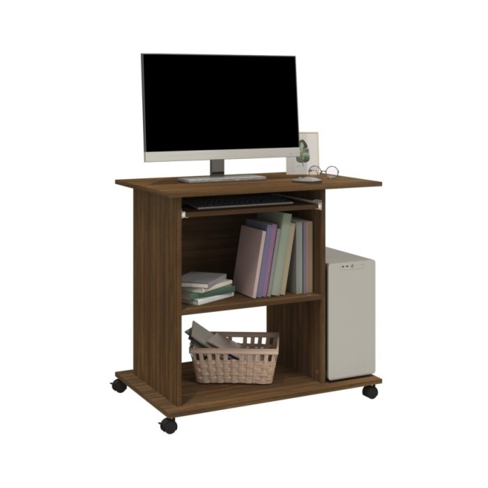 Bureau d'ordinateur Chêne marron 80x50x75 cm Bois d'ingénierie