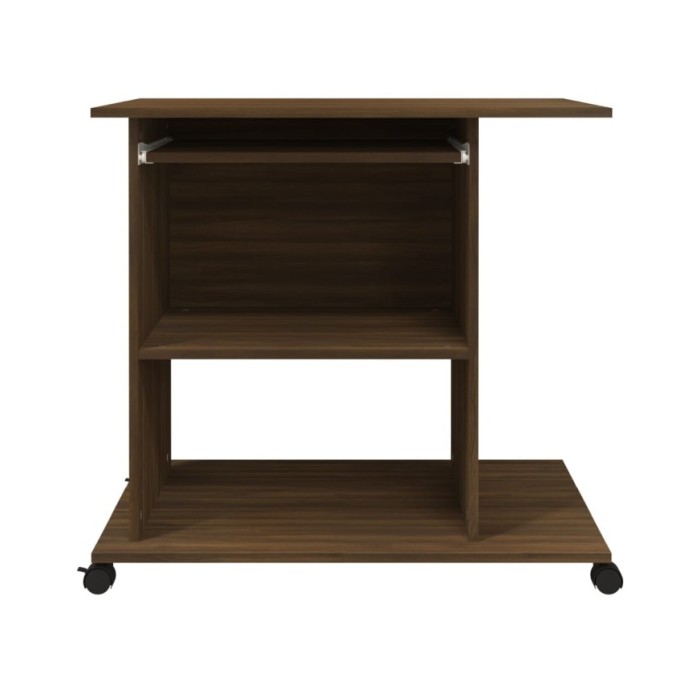 Bureau d'ordinateur Chêne marron 80x50x75 cm Bois d'ingénierie