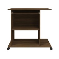 Bureau d'ordinateur Chêne marron 80x50x75 cm Bois d'ingénierie