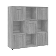 Bibliothèque Sonoma gris 90x30x90 cm Bois d'ingénierie