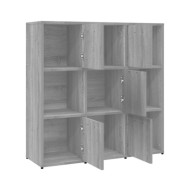 Bibliothèque Sonoma gris 90x30x90 cm Bois d'ingénierie