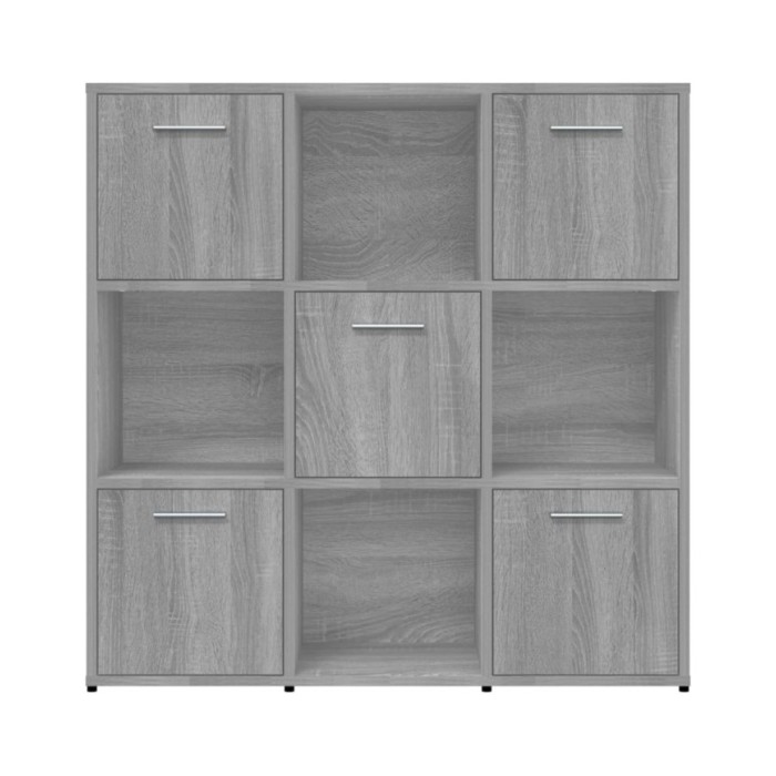 Bibliothèque Sonoma gris 90x30x90 cm Bois d'ingénierie