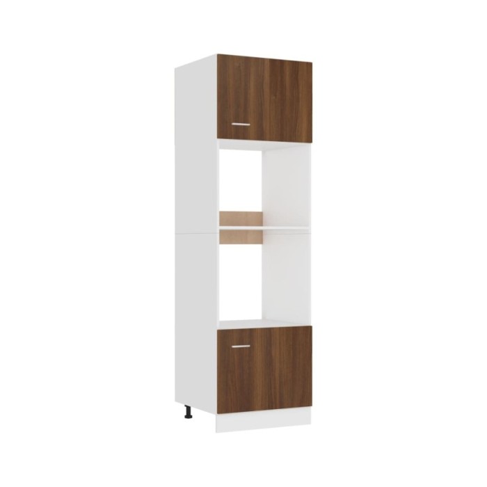 Armoire à micro-ondes Chêne marron 60x57x207 cm