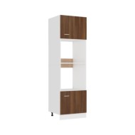 Armoire à micro-ondes Chêne marron 60x57x207 cm