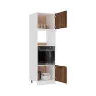 Armoire à micro-ondes Chêne marron 60x57x207 cm