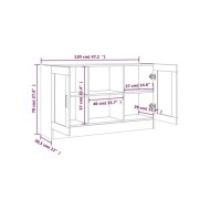 Buffet Sonoma gris 120x30,5x70 cm Bois d'ingénierie