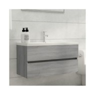 Armoire de lavabo Sonoma gris 90x38,5x45 cm Bois d'ingénierie