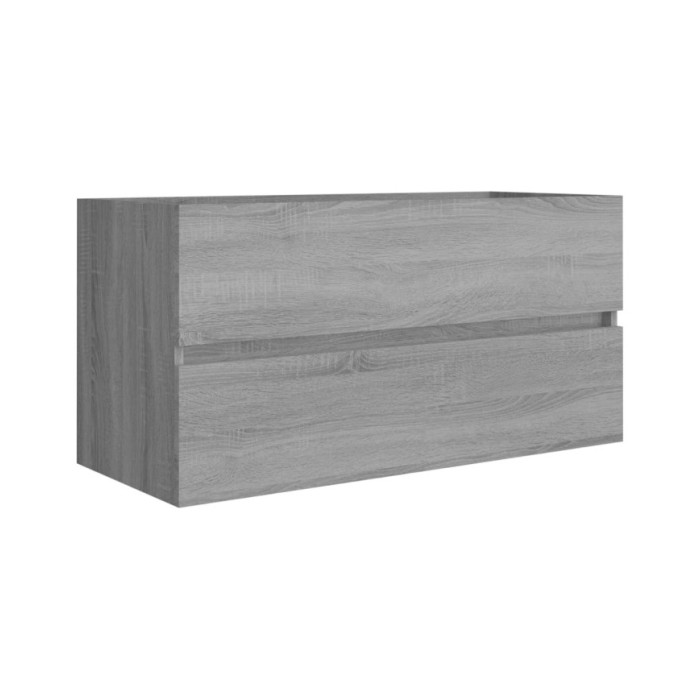 Armoire de lavabo Sonoma gris 90x38,5x45 cm Bois d'ingénierie