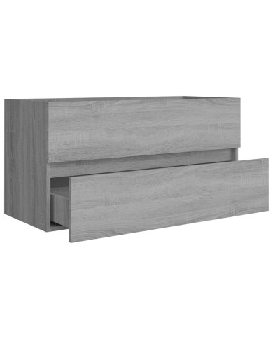 Armoire de lavabo Sonoma gris 90x38,5x45 cm Bois d'ingénierie