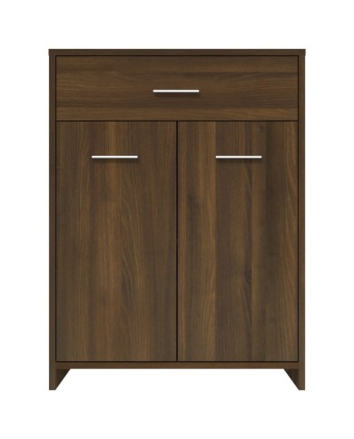 Armoire de bain Chêne marron 60x33x80 cm Bois d'ingénierie