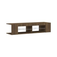 Meuble TV avec lumières LED Chêne marron 135x39x30 cm