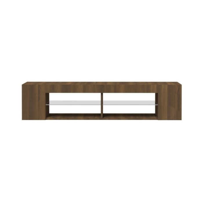 Meuble TV avec lumières LED Chêne marron 135x39x30 cm