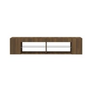 Meuble TV avec lumières LED Chêne marron 135x39x30 cm